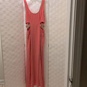 Marinblu coral maxi dress with side cut outs